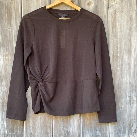 NWT Sanctuary Knot Your Business Black Crew Neck Sweater Womens L Recycled - Picture 13 of 13